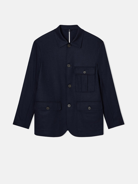 Armani Virgin-wool stretch-twill shirt jacket