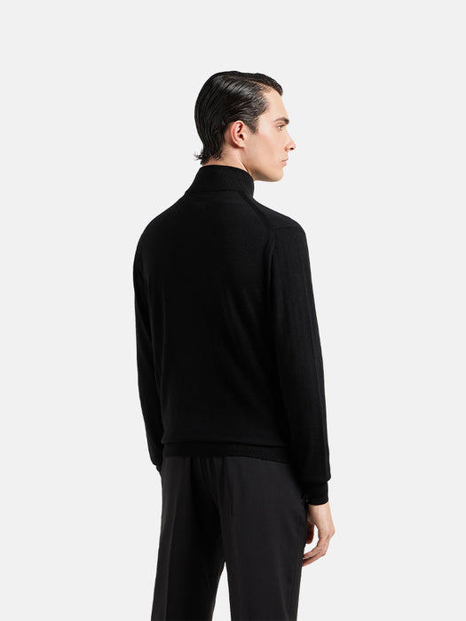 Armani Virgin-wool full-zip cardigan