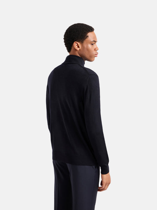 Armani Virgin-wool full-zip cardigan