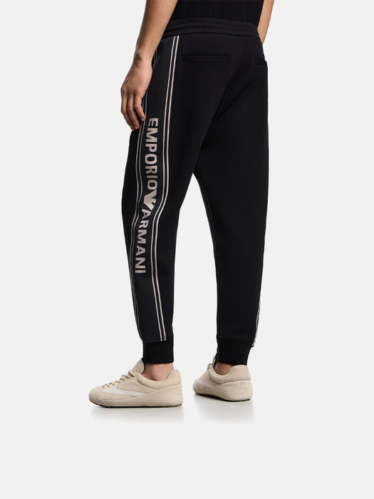 Armani ASV double-jersey joggers with logo stripes
