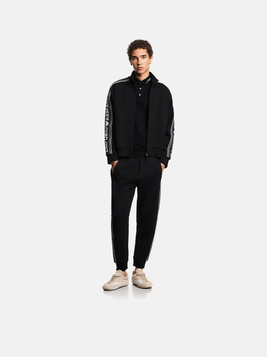 Armani ASV double-jersey joggers with logo stripes
