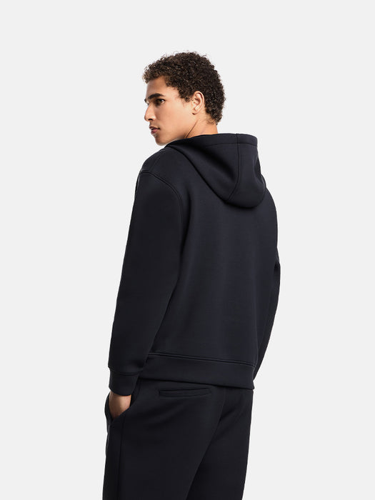 Armani ASV Lyocell-blend bonded jersey zip-up sweatshirt with hood