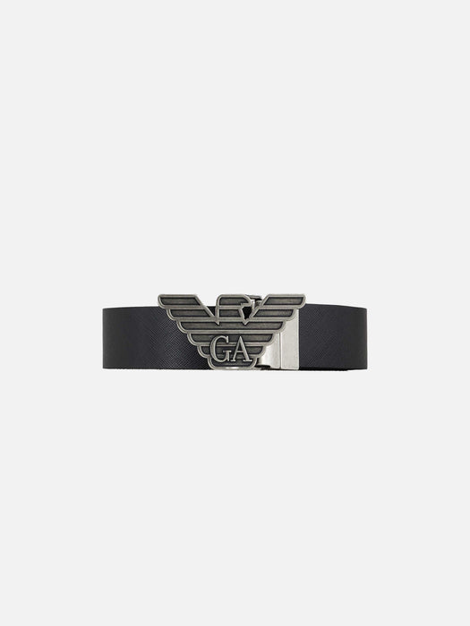 Armani Gift box with reversible belt in Saffiano leather and interchangeable buckle