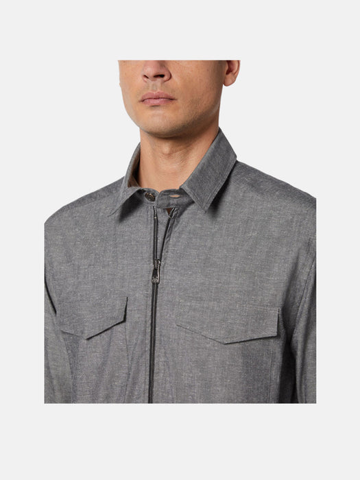 Grey Circle Oversized Shirt in Organic Cotton