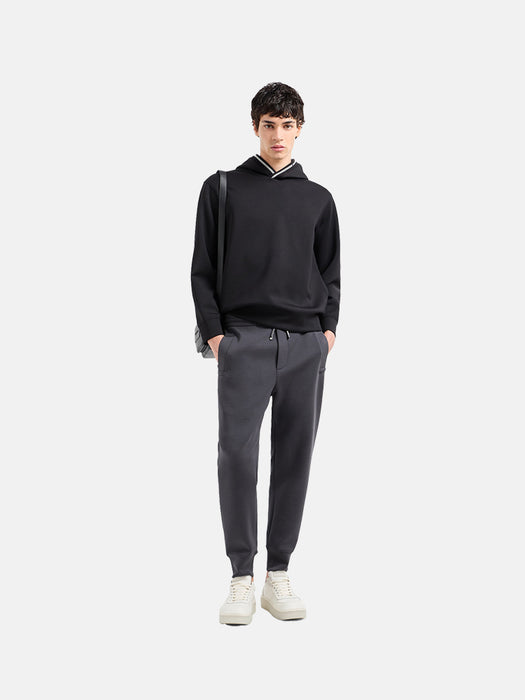 Armani Hooded Sweatshirt in Bonded Jersey