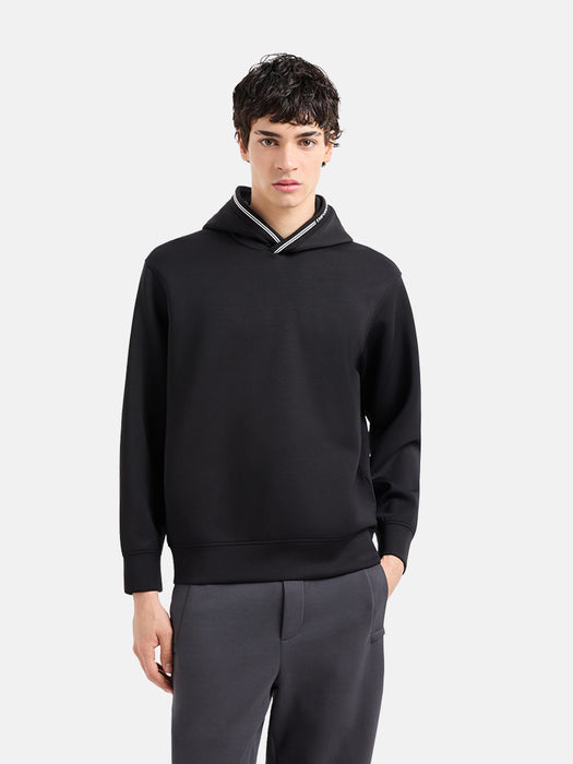 Armani Hooded Sweatshirt in Bonded Jersey