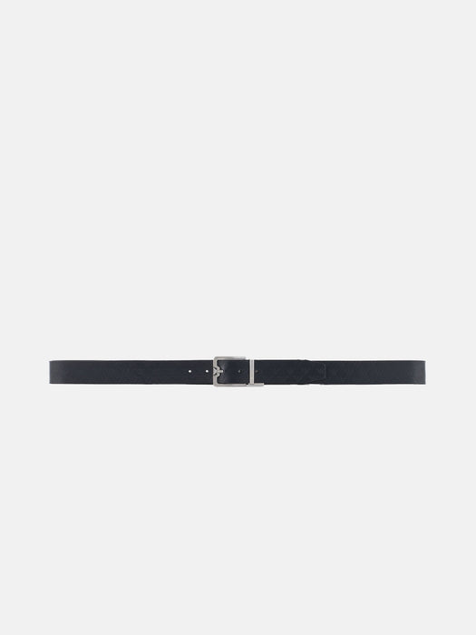 Armani Reversible leather belt with all-over embossed eagle