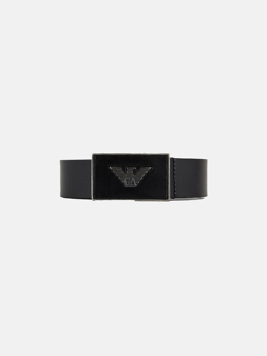 Armani Leather belt with eagle plate