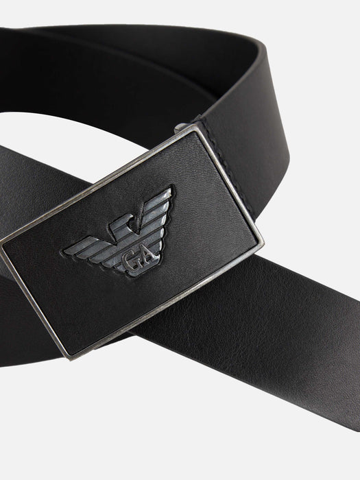 Armani Leather belt with eagle plate