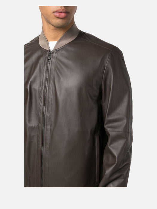 Corneliani Leather Bomber Jacket