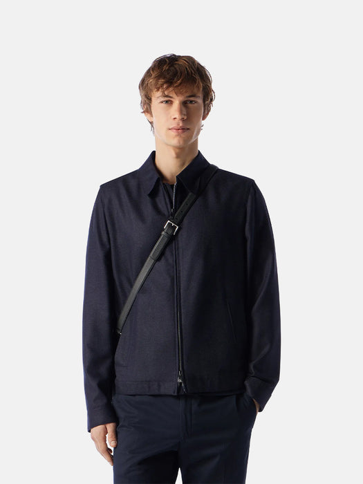 Corneliani Navy blue pure silk jacket