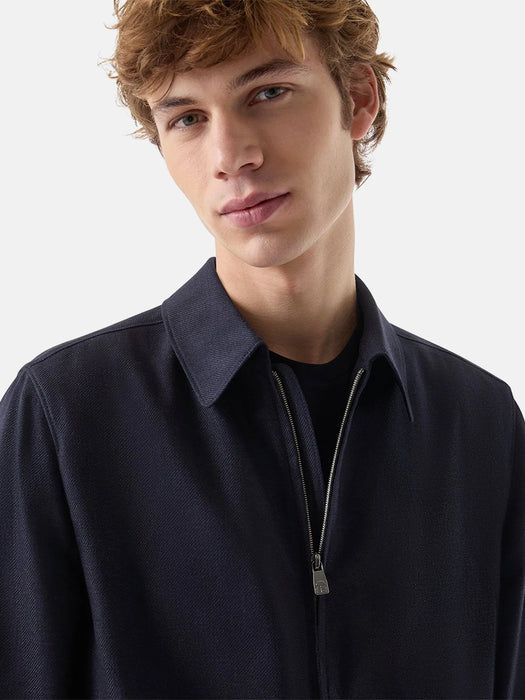 Corneliani Navy blue pure silk jacket