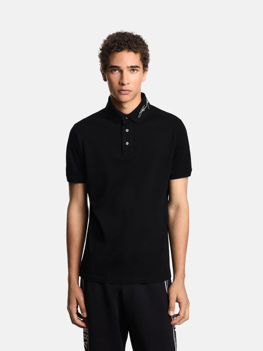 Armani Piqué polo shirt with signature logo embroidery on the collar