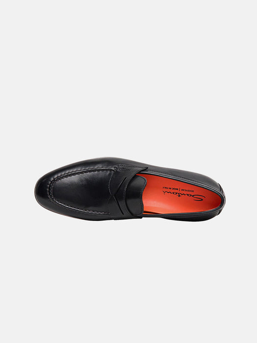 Santoni Penny Leather Loafers