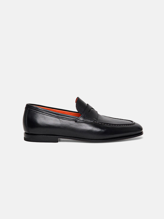 Santoni Penny Leather Loafers