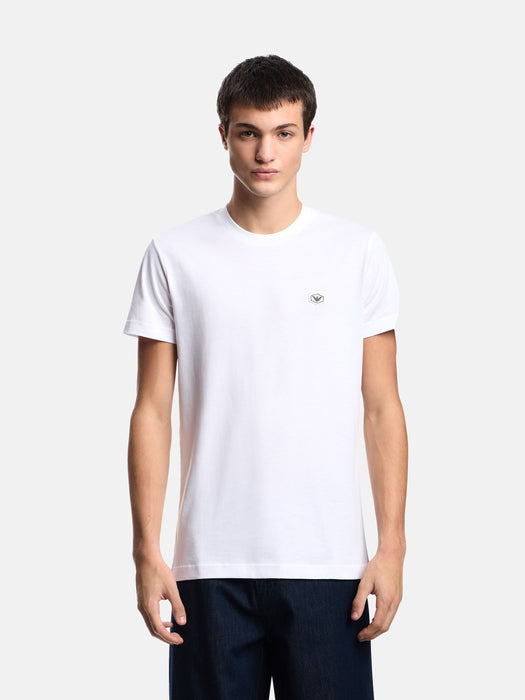 Armani Supima jersey T-shirt with micro logo patch