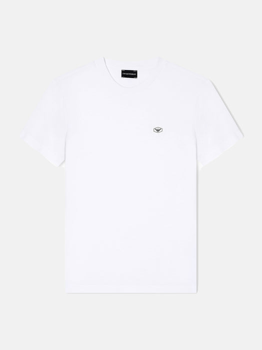Armani Supima jersey T-shirt with micro logo patch