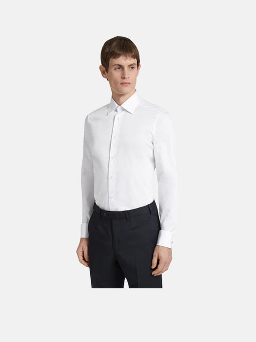 Zegna White 100Fili Cotton Tailoring Shirt