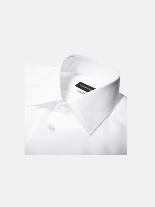 Zegna White 100Fili Cotton Tailoring Shirt