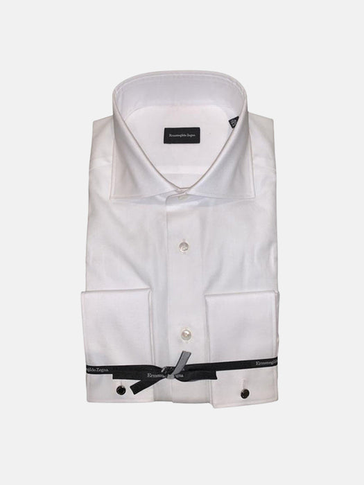 Zegna White French Cuff Shirt-TB0057