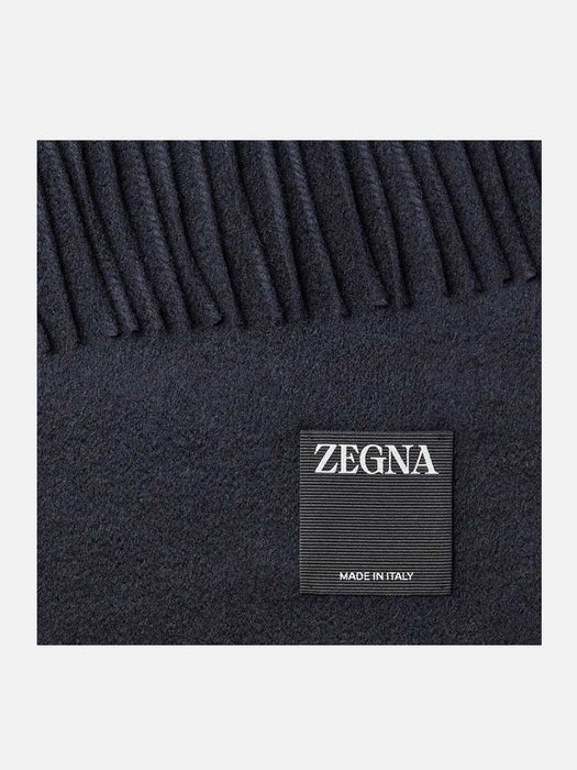 Zegna Dark Blue Cashmere Scarf