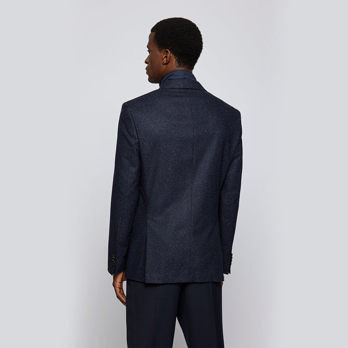 Boss Slim-fit tweed jacket with detachable padded inner
