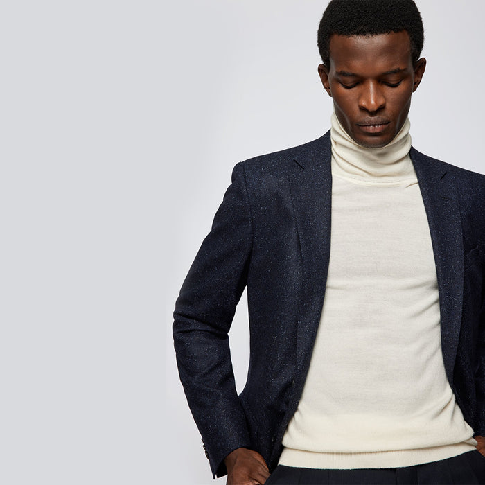 Boss Slim-fit tweed jacket with detachable padded inner