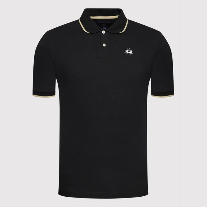 La Martina Short Sleeved Polo with Collar Detail