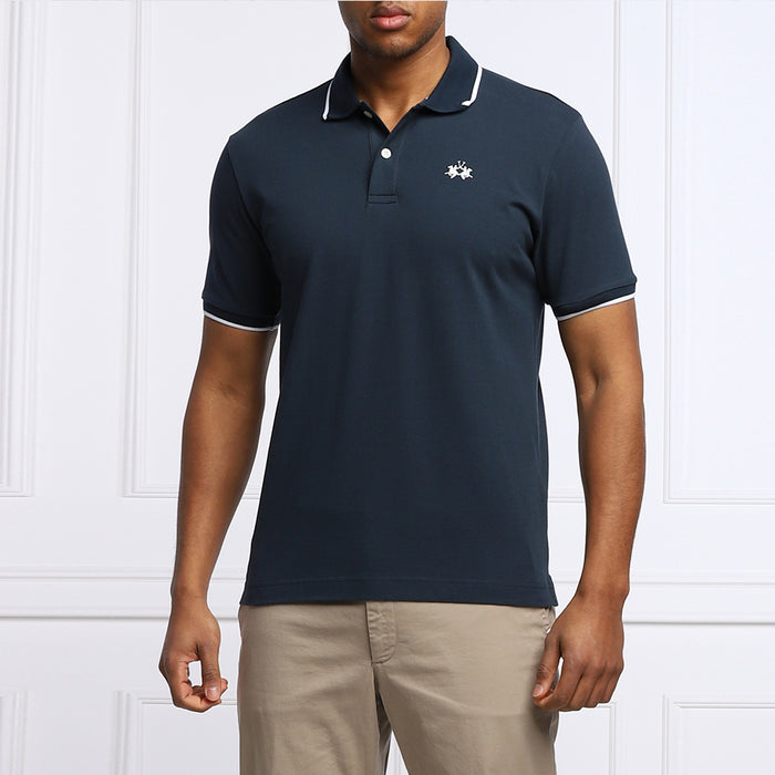 La Martina Short Sleeved Polo With Collar Detail
