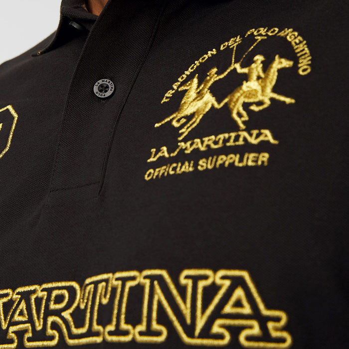 La Martina short-sleeved regular-fit stretch cotton polo shirt