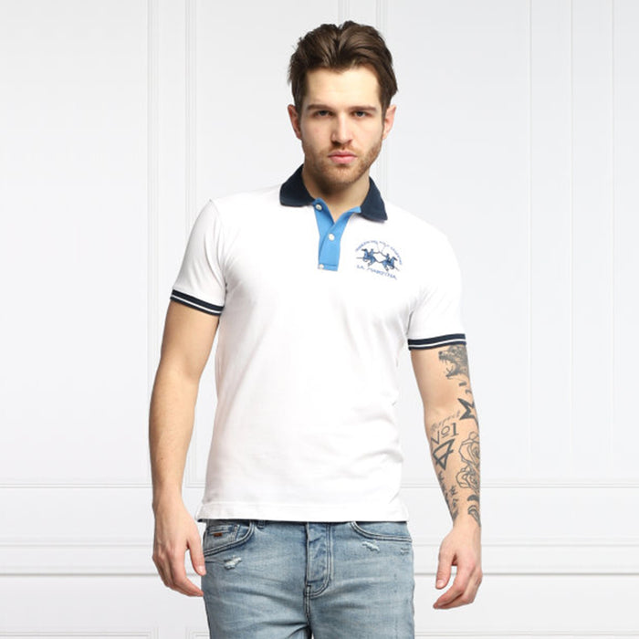 La Martina short-sleeved slim-fit stretch cotton polo shirt