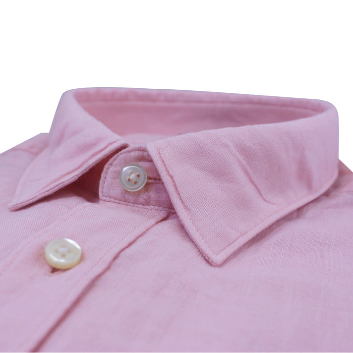 Boss Regular-fit shirt in chambray linen - TB0499