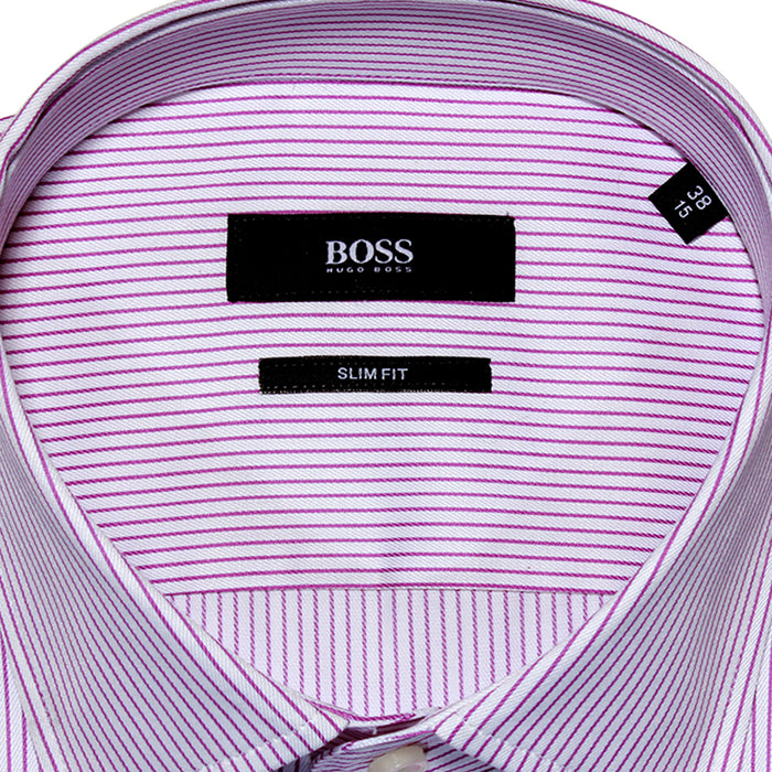 Boss Slim Fit Stripe Cotton Shirt-TB0088