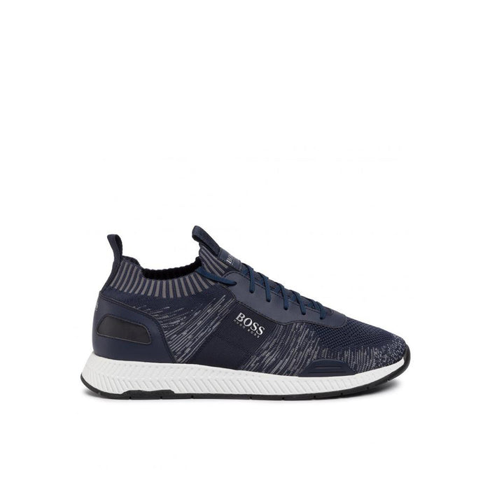 Boss Running-style trainers in mixed materials with knitted sock - TB0380