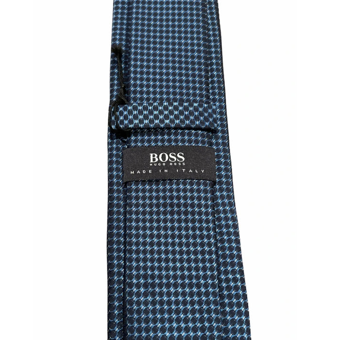 Boss Tie in pure silk with jacquard structure