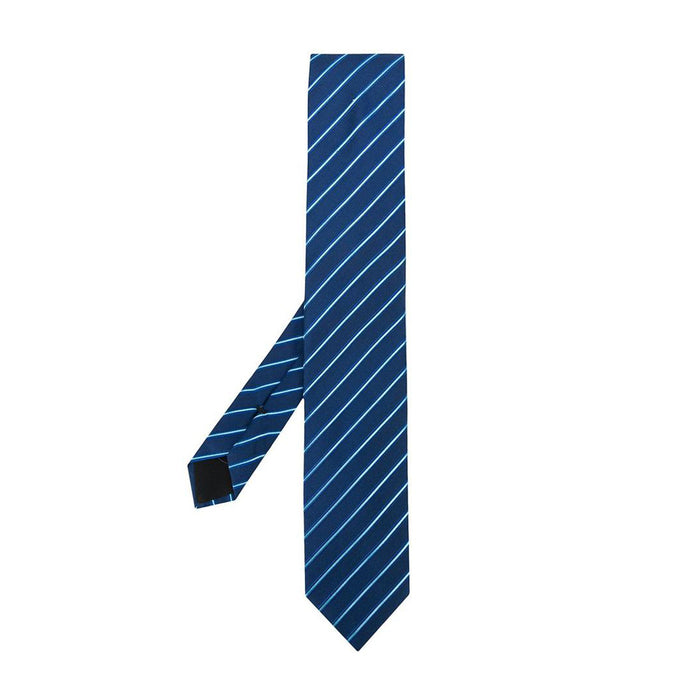 Boss blue stripe silk tie
